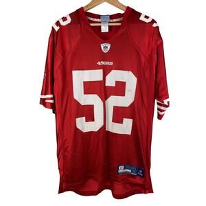 Reebok On Field Men's M Red NFL SF 49ers #52‎ Patrick Willis Football Jersey *